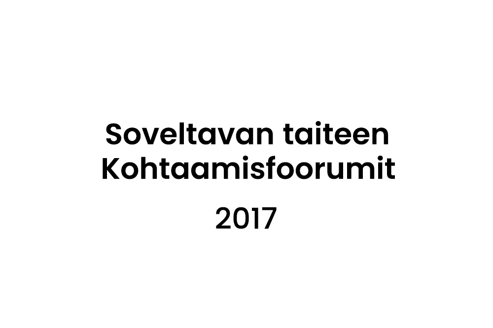 Soveltavan taiteen kohtaamisfoorumit