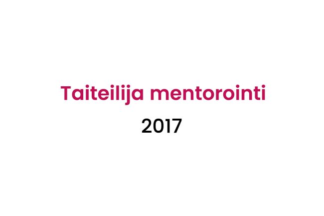 Taiteilija mentorointi