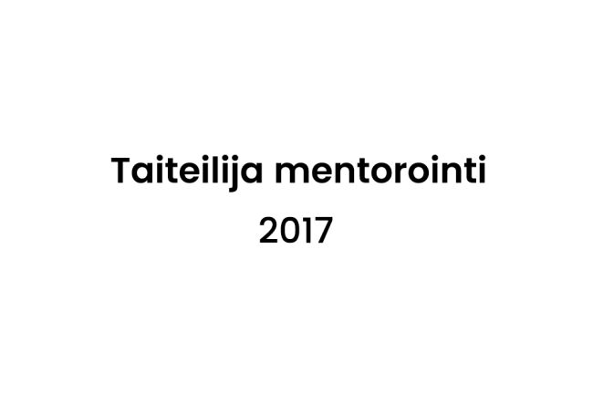 Taiteilija mentorointi